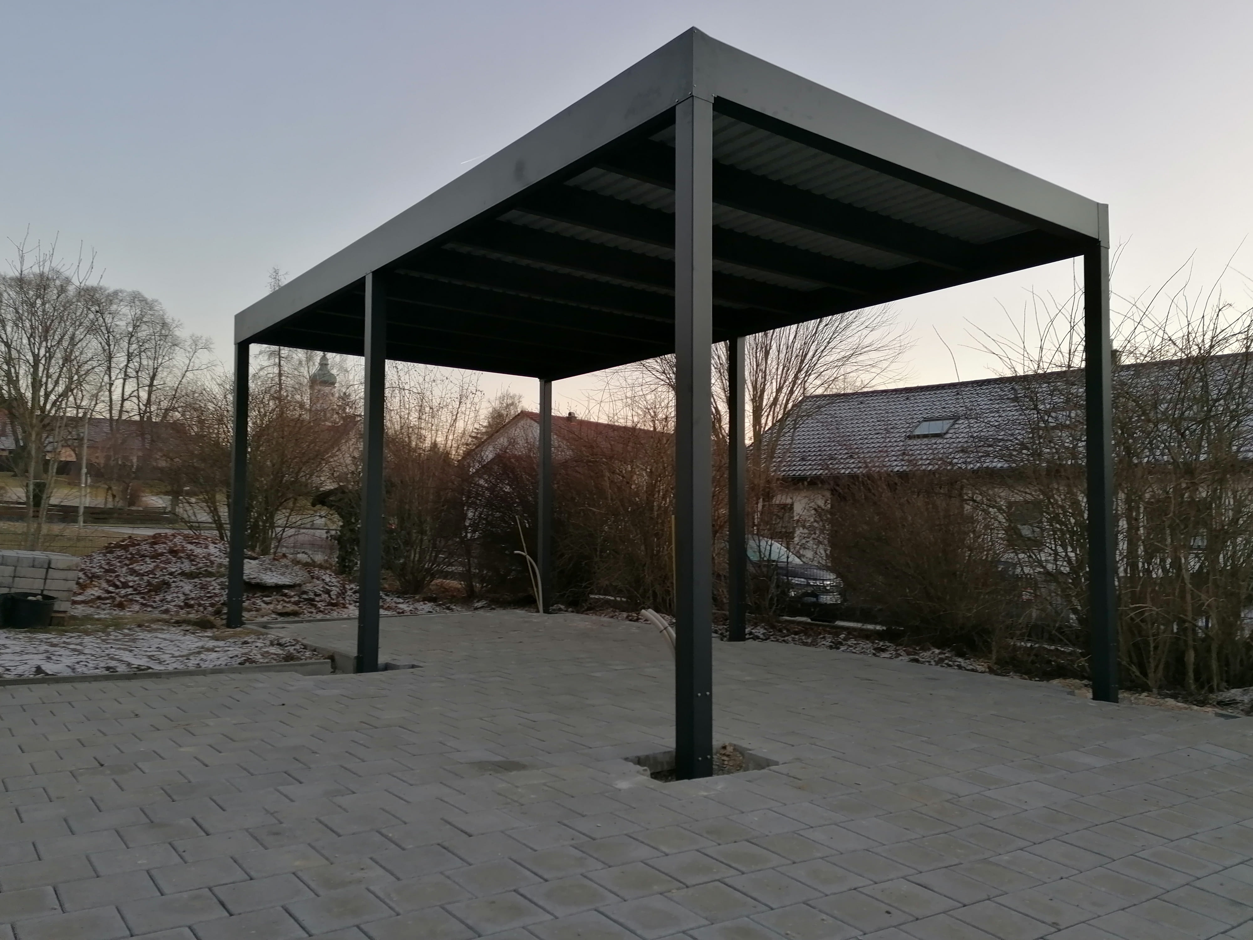 Flachdach Carport